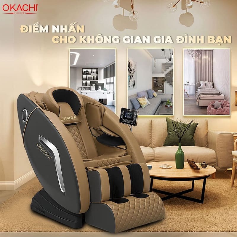 Ghế massage Okachi Luxury Star JP-I10 nâng cao sức khỏe gia đình