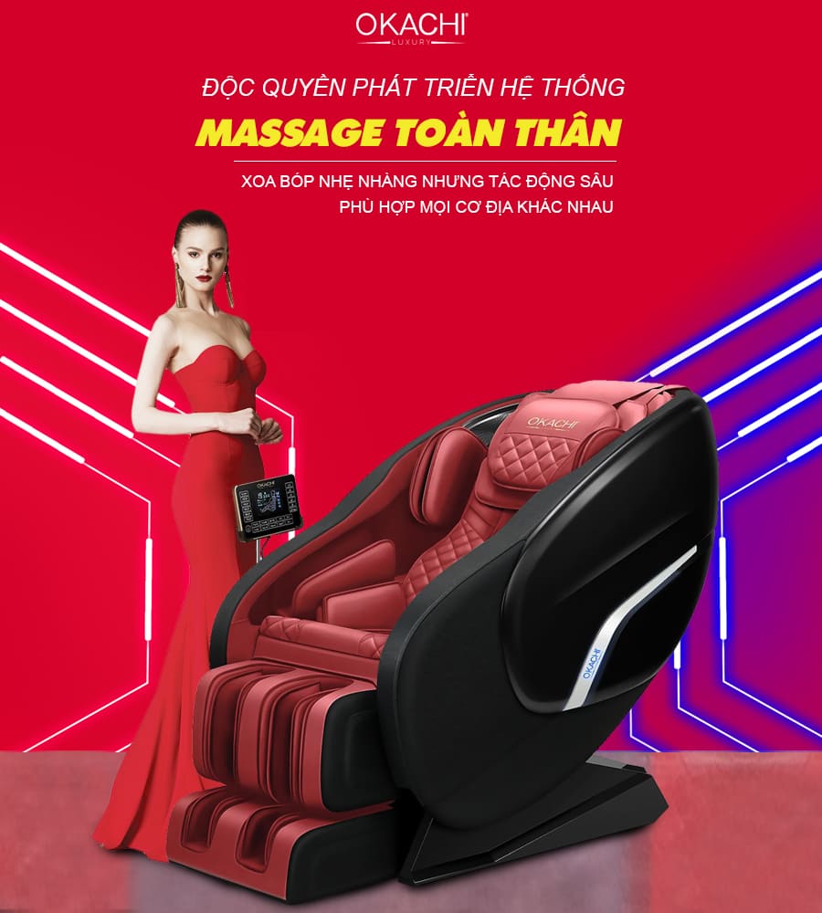 Okachi phân phối độc quyền ghế massage toàn thân