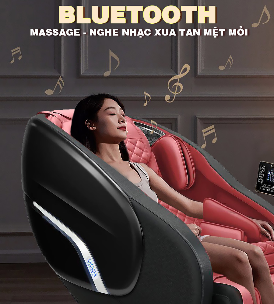 Ghế massage Okachi Luxury JP-I86 có nghe nhạc thư giãn