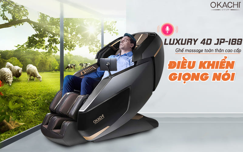 Ghế massage toàn thân OKACHI Luxury 4D JP-I89 (Cao cấp)