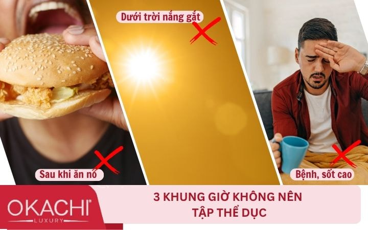 khung giờ không nên tập thể dục