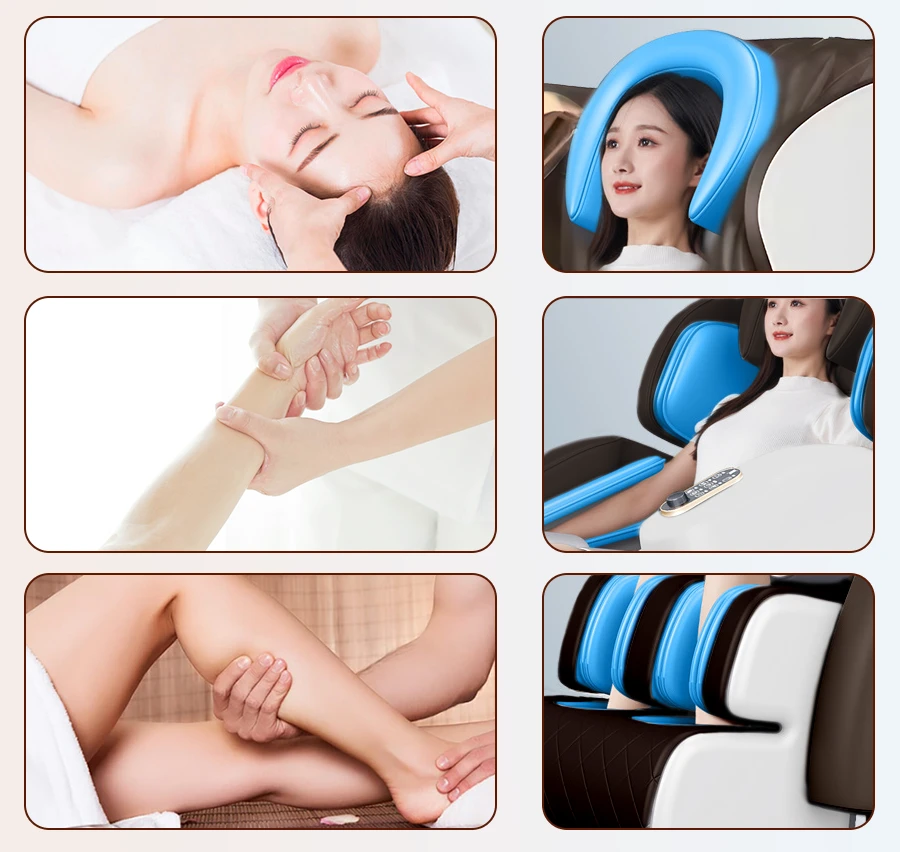 túi khí Ghế Massage Toàn Thân OKACHI LUXURY JP-388 (trắng nâu)