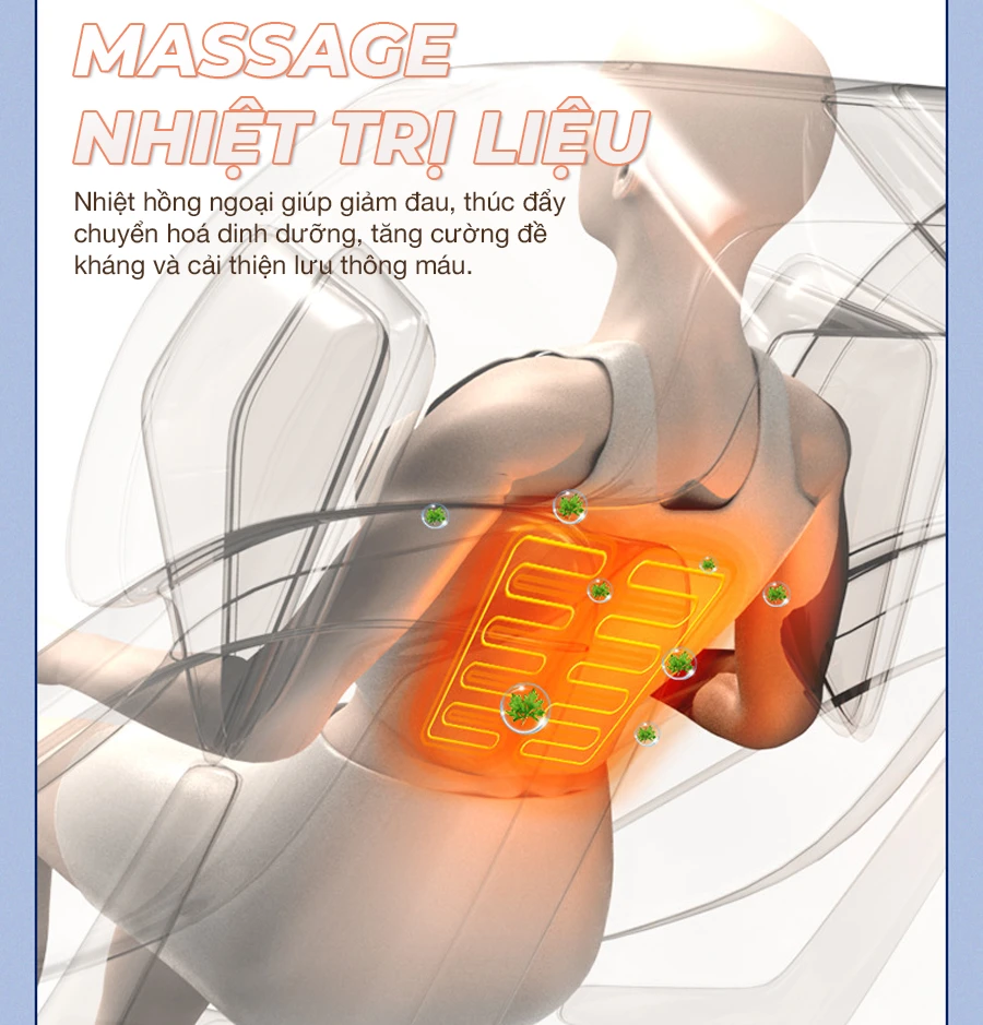 Ghế Massage Toàn Thân OKACHI LUXURY JP-388 (trắng nâu)