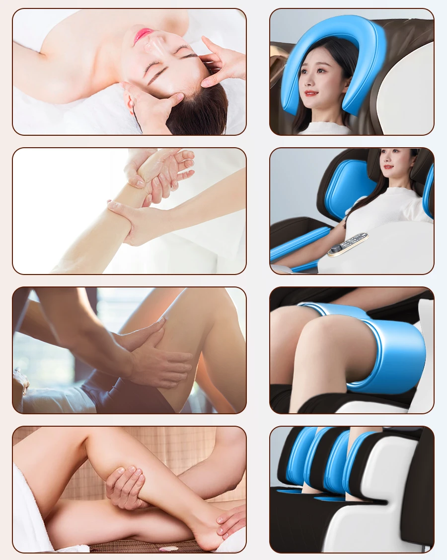 Ghế Massage Toàn Thân OKACHI LUXURY JP-388 (trắng nâu)