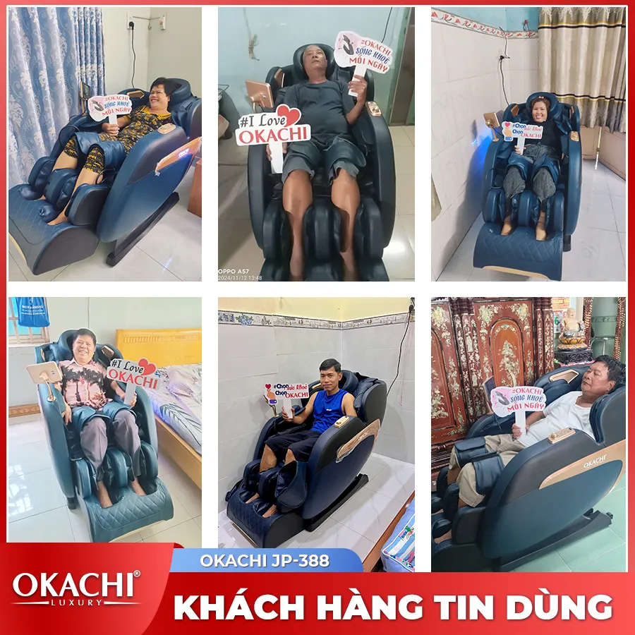 Ghế Massage Toàn Thân OKACHI LUXURY JP-388 (xanh)