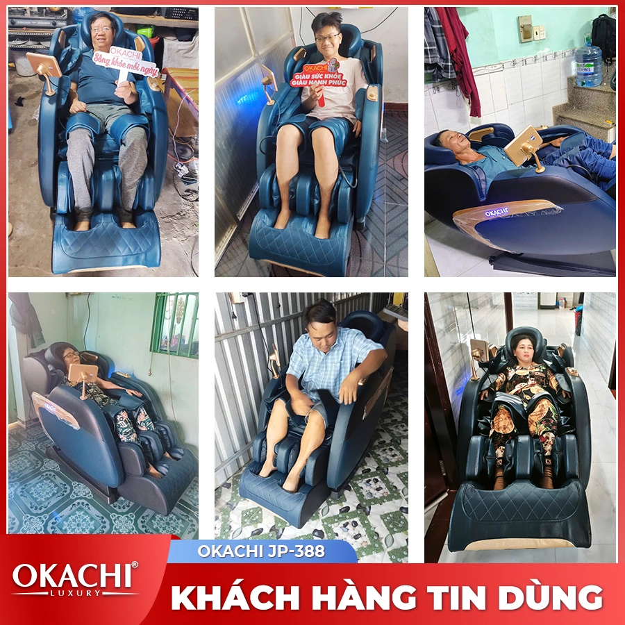 Ghế Massage Toàn Thân OKACHI LUXURY JP-388 (xanh)