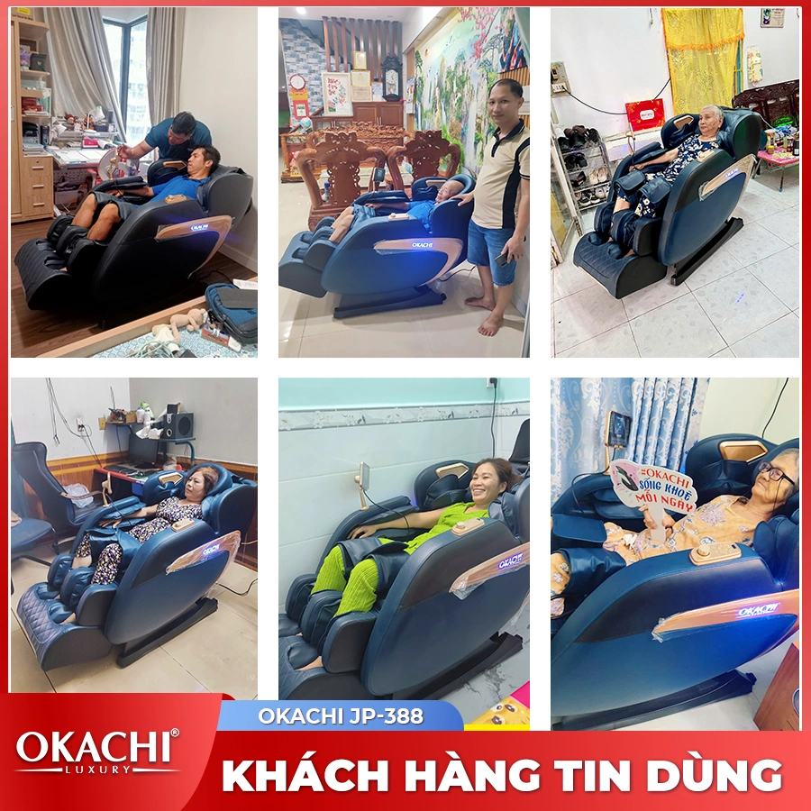 Ghế Massage Toàn Thân OKACHI LUXURY JP-388 (xanh)
