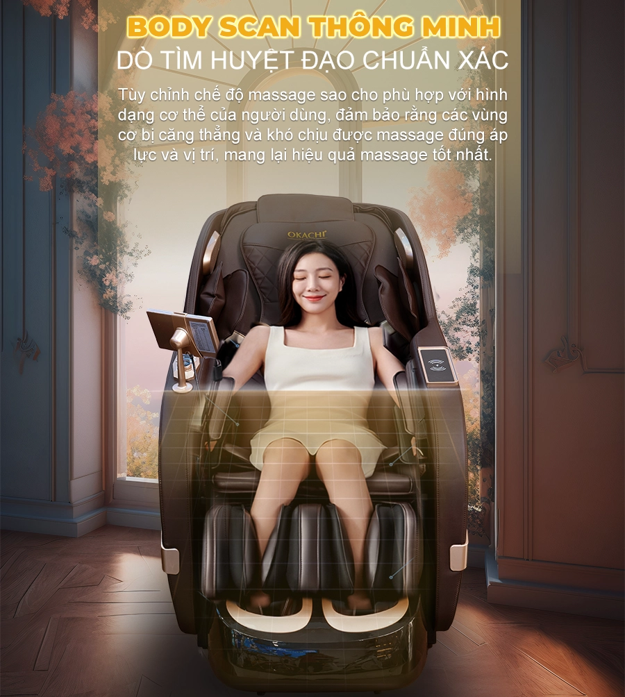 Ghế massage toàn thân OKACHI 4D JP-389 PLUS