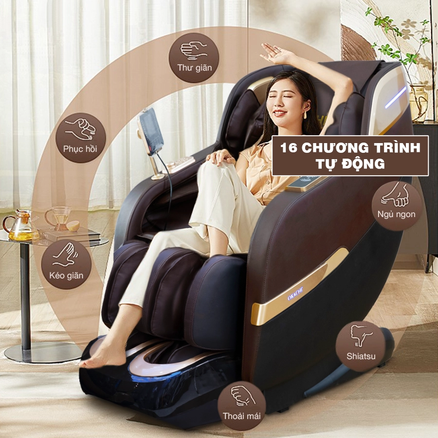 Ghế massage toàn thân OKACHI 4D JP-389 PLUS