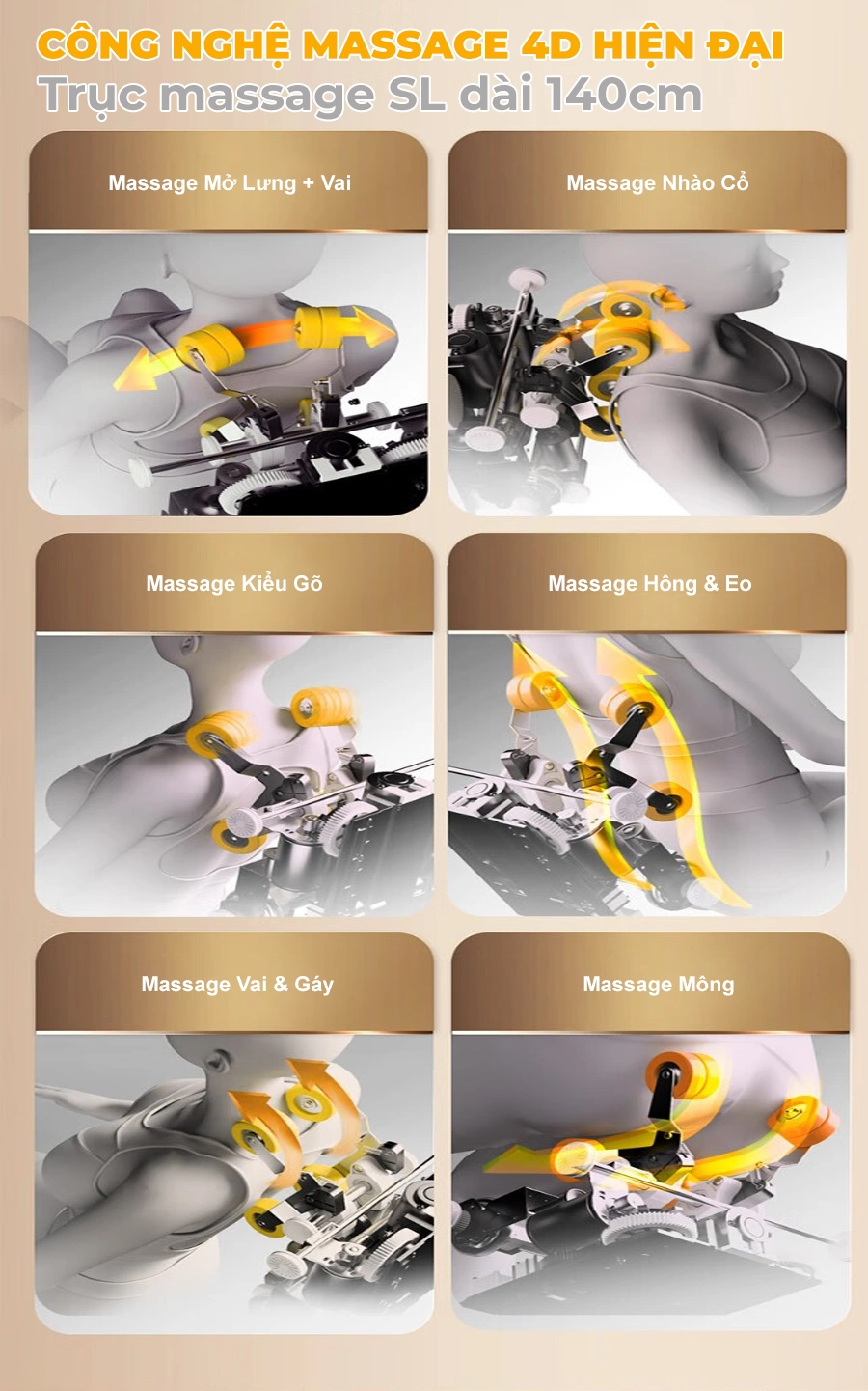 Ghế massage toàn thân OKACHI 4D JP-389 PLUS