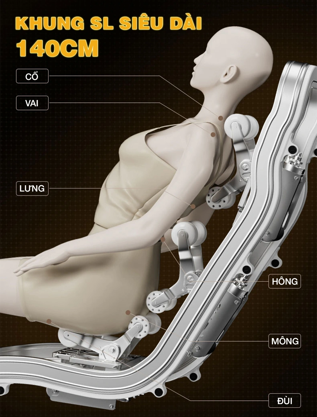 Ghế massage toàn thân OKACHI 4D JP-389 PLUS