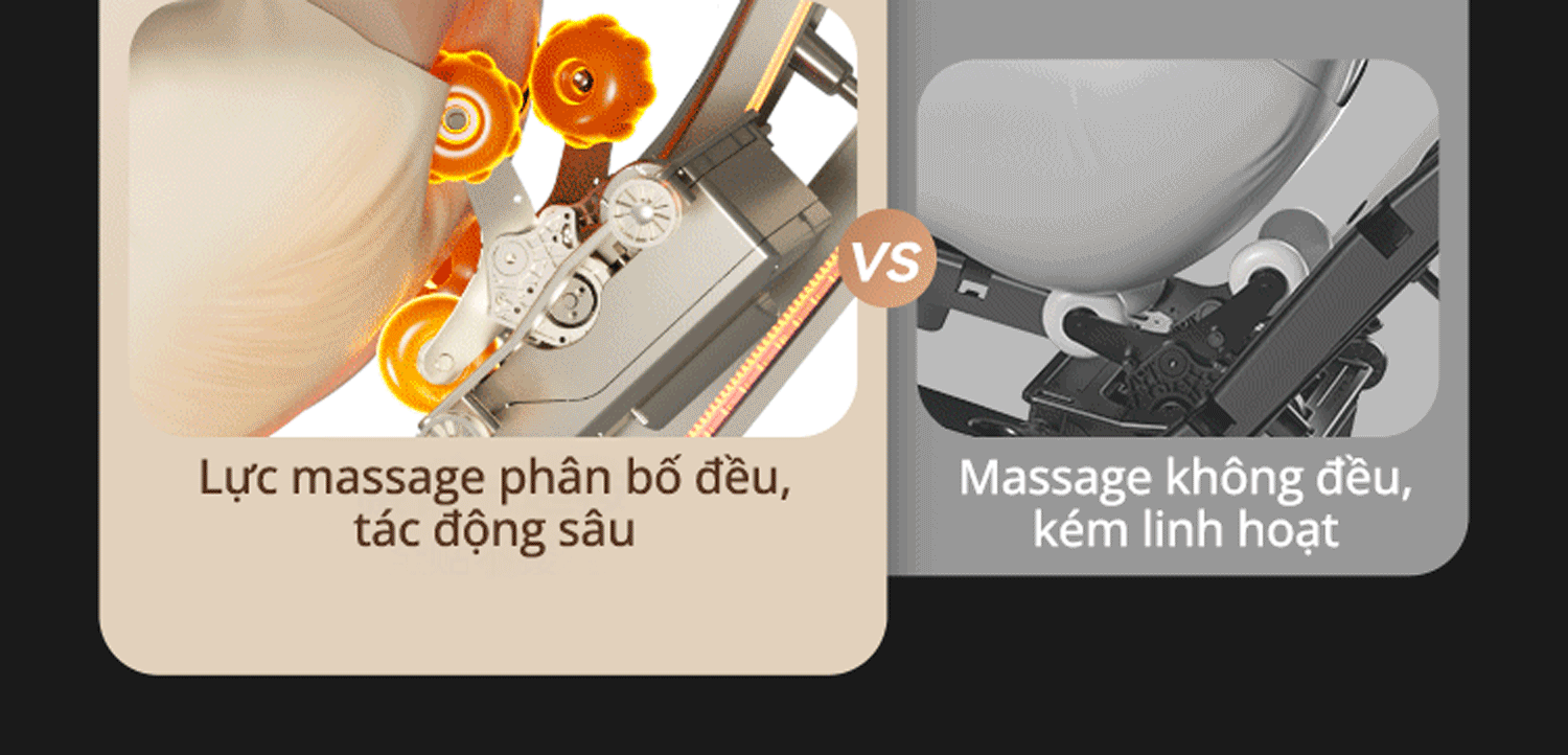 Ghế massage OKACHI JP-389A Trắng cam con lẳn 4d hiện đại
