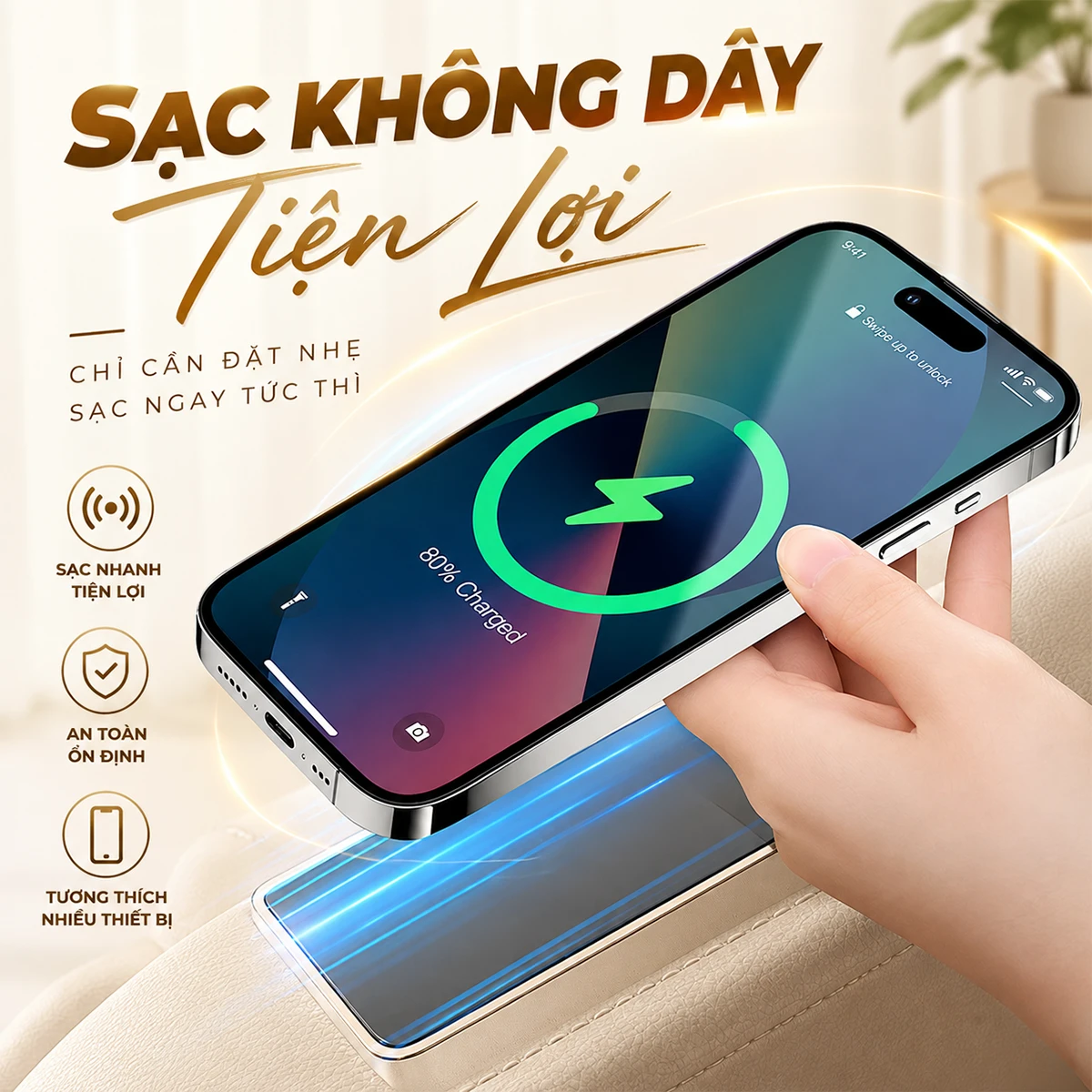 Ghế massage OKACHI JP-389A Trắng cam sạc không dây