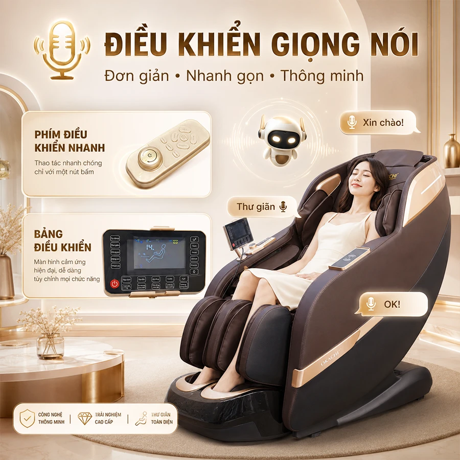 Ghế massage toàn thân OKACHI 4D JP-389 PLUSGhế massage toàn thân OKACHI 4D JP-389 PLUS