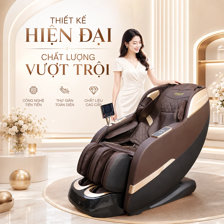 Ghế massage toàn thân OKACHI 4D JP-389 PLUS