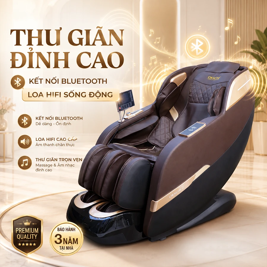 Ghế massage toàn thân OKACHI 4D JP-389 PLUS