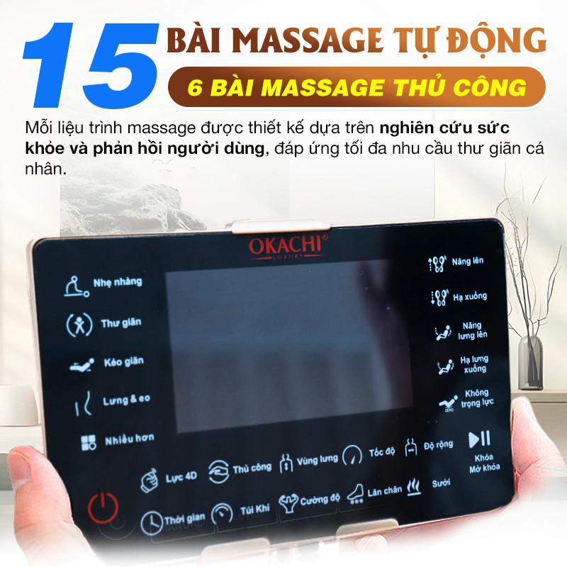 Ghế massage OKACHI 4D  LUXURY JP-5000 Plus ( Brown)