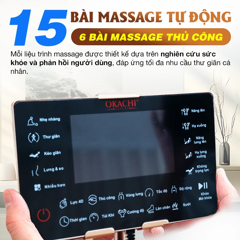 Ghế massage OKACHI 4D  LUXURY JP-5000 Plus ( Brown)