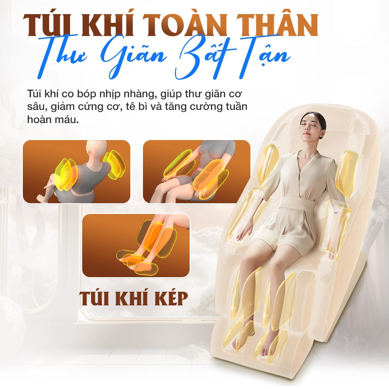 Ghế massage OKACHI 4D  LUXURY JP-5000 Plus ( Brown)