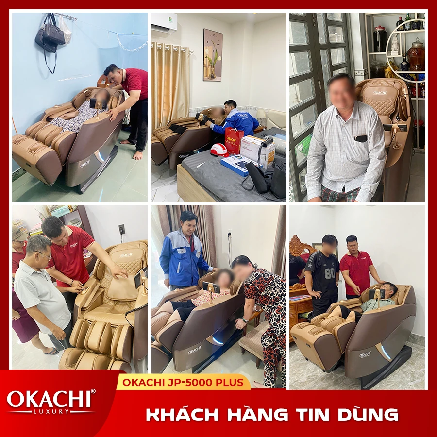 KHTD Ghế massage OKACHI JP-5000 Plus ( Brown)