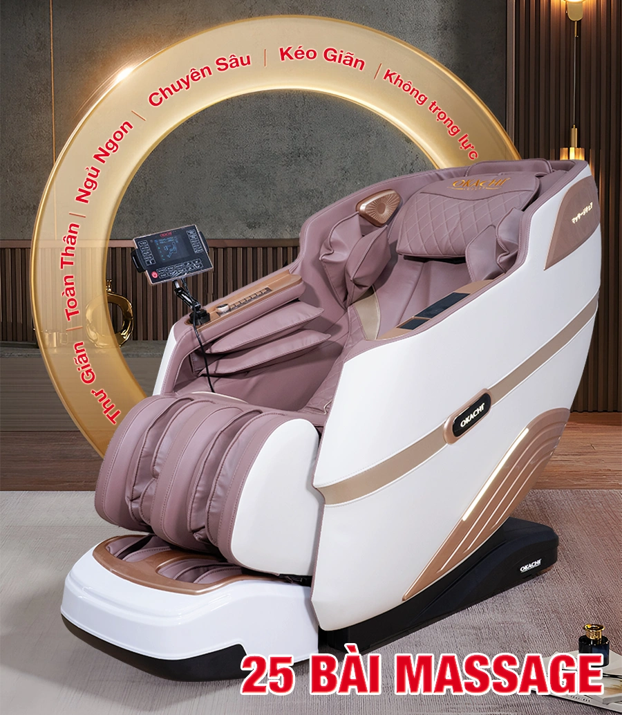 Ghế massage toàn thân 4D OKACHI JP-5100 (trắng)