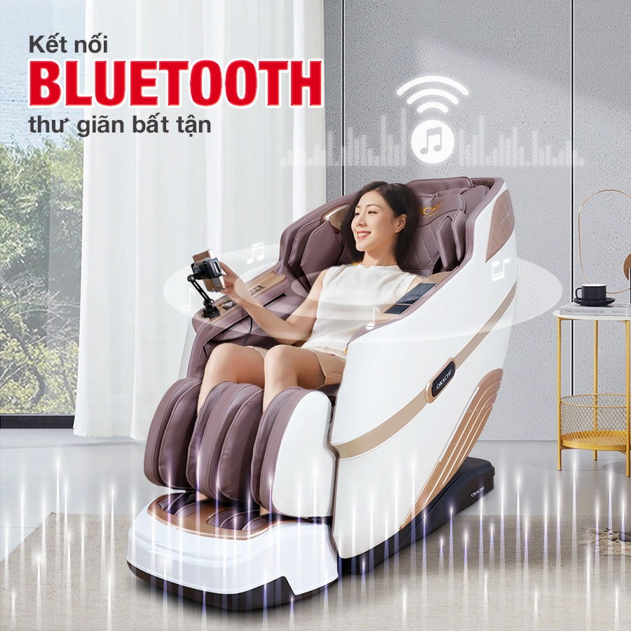 Ghế massage toàn thân 4D OKACHI JP-5100 (trắng)