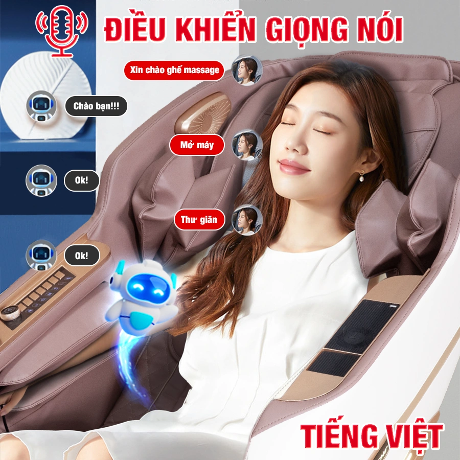 Ghế massage toàn thân 4D OKACHI JP-5100 (trắng)