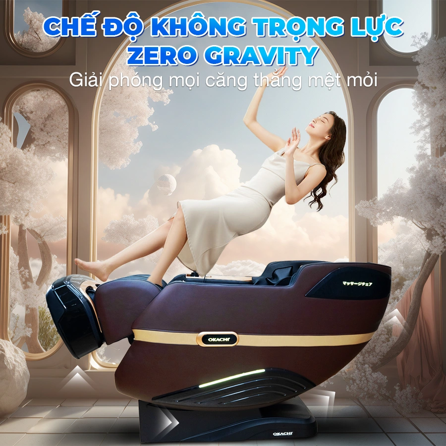 Ghế massage toàn thân 4D OKACHI JP-5100 ( nâu)
