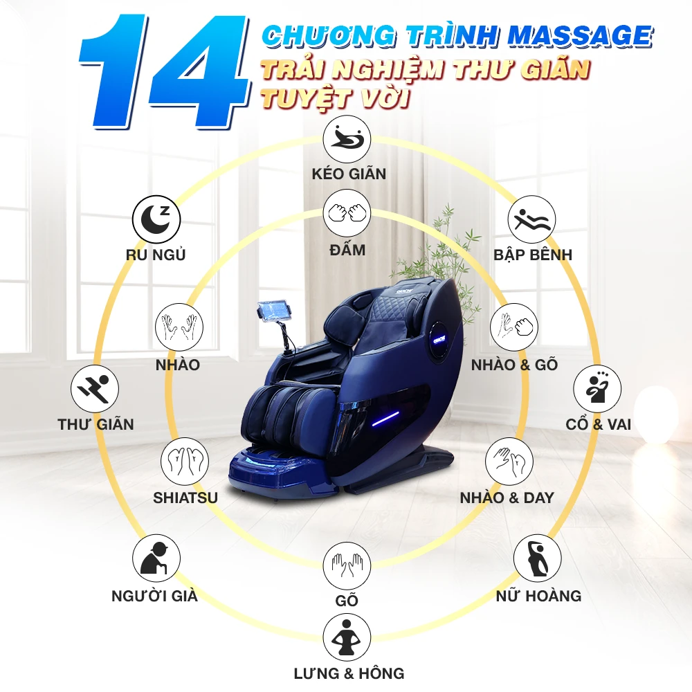 Ghế massage OKACHI JP-5200 (xanh)