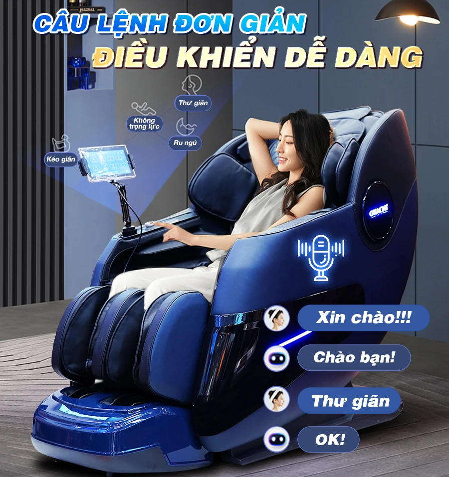 Ghế massage OKACHI JP-5200 (xanh)