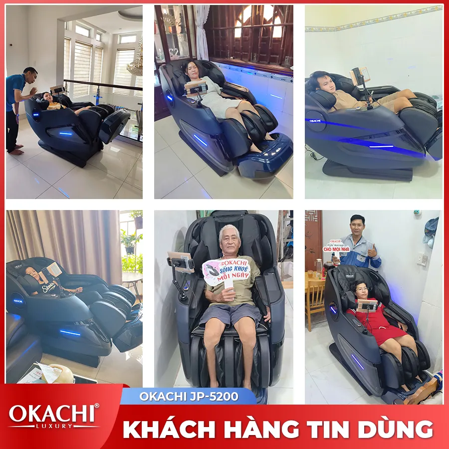 Ghế massage OKACHI JP-5200 (xanh)