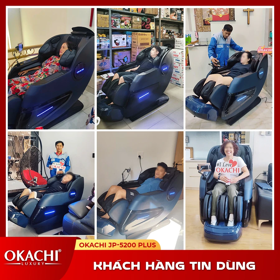 Ghế massage OKACHI JP-5200 (xanh)