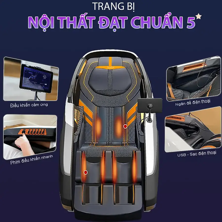Ghế Massage Phi Thuyền 4D MAX OKACHI LUXURY ROYAL JP-8899