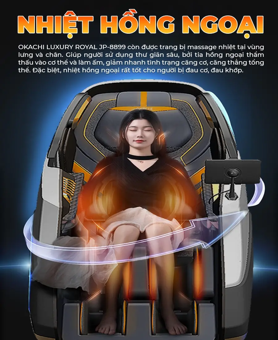 Ghế Massage Phi Thuyền 4D MAX OKACHI LUXURY ROYAL JP-8899