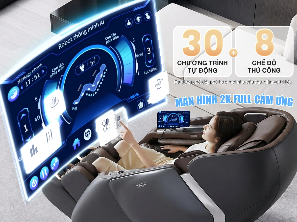 Ghế massage OKACHI DUAL CORE MASTER JP-9800X