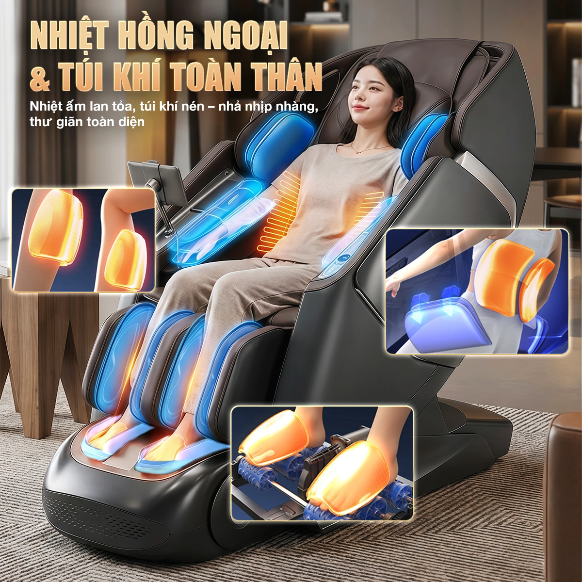 Ghế massage OKACHI DUAL CORE MASTER JP-9800X