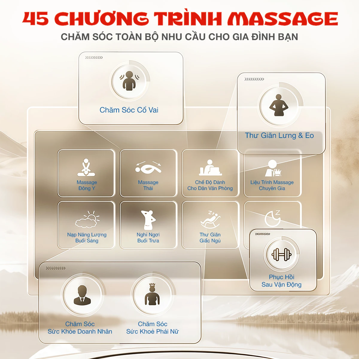 Ghế massage DUAL CORE MASTER OKACHI JP-9986