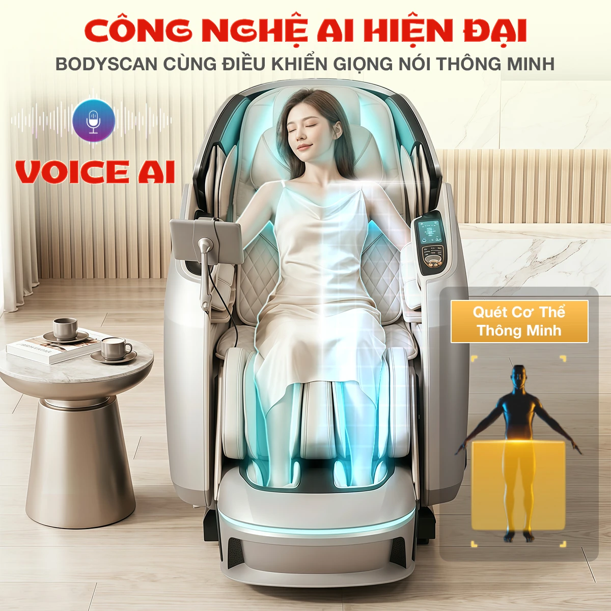 Ghế massage DUAL CORE MASTER OKACHI JP-9986