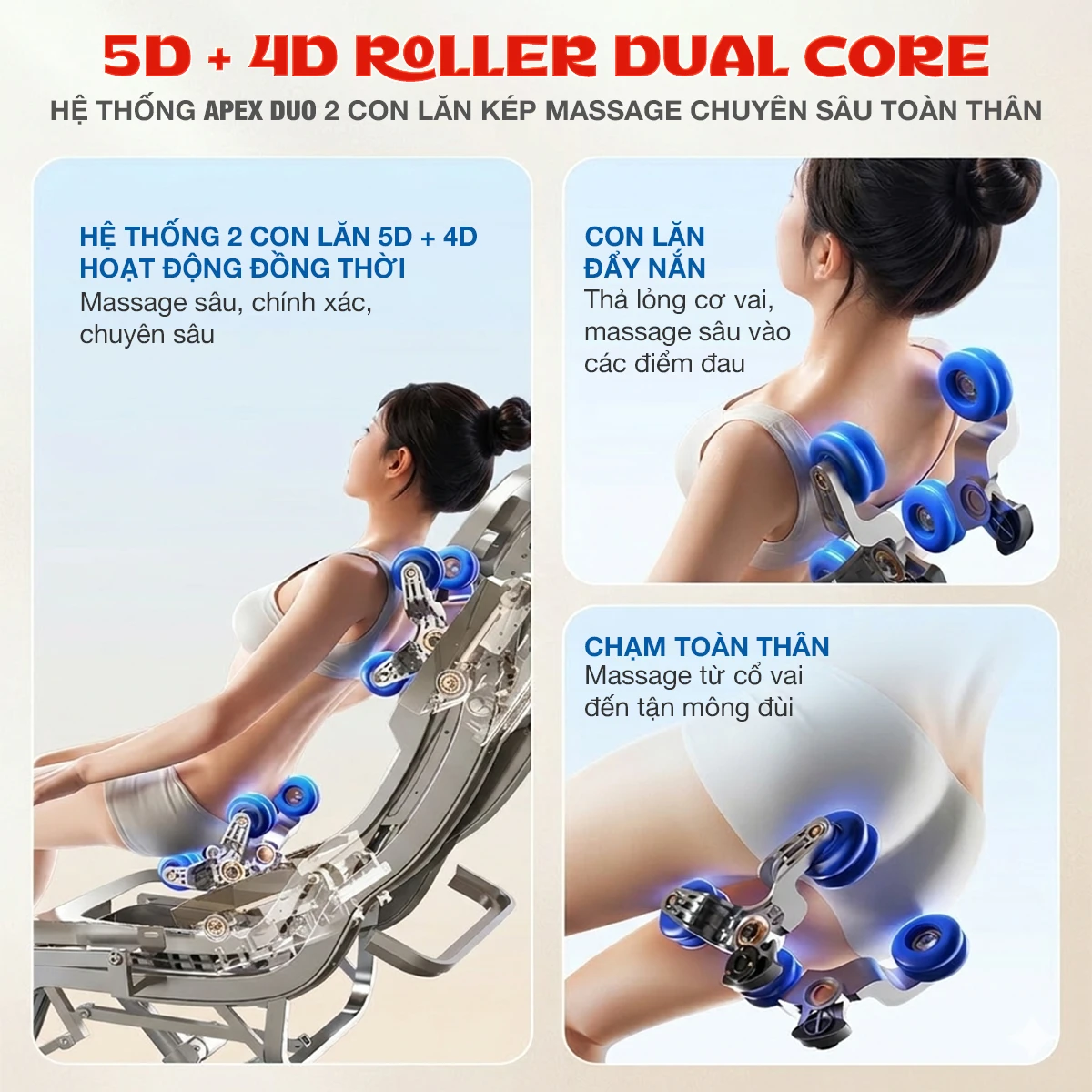 Ghế massage DUAL CORE MASTER OKACHI JP-9986