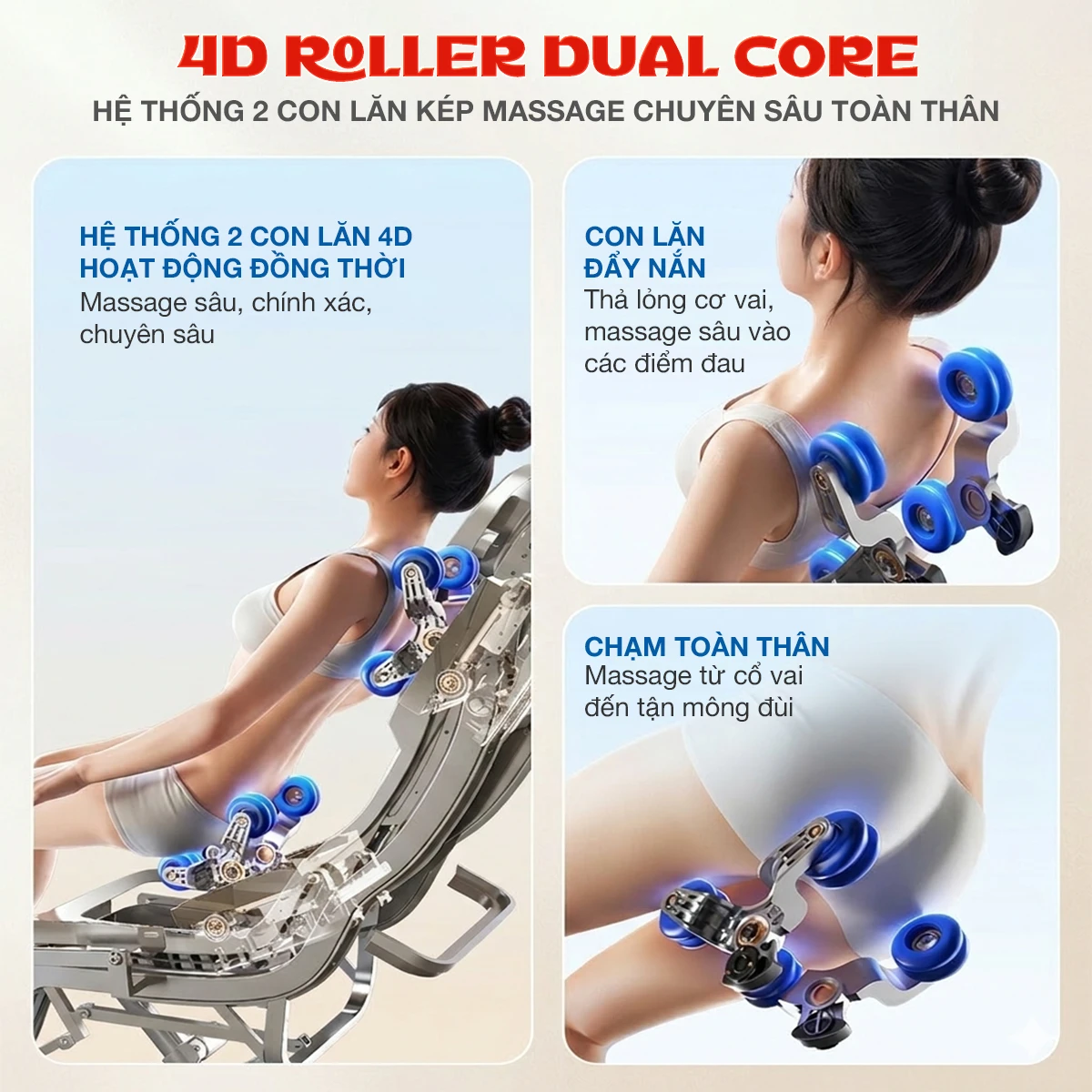 Ghế massage DUAL CORE MASTER OKACHI JP-9986 