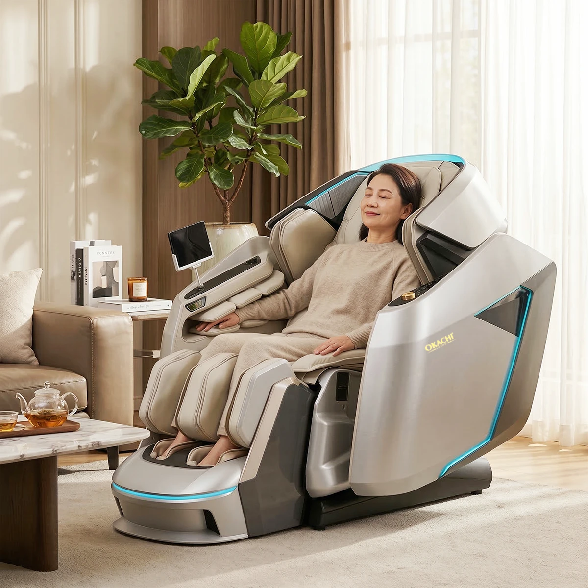 Ghế massage DUAL CORE MASTER OKACHI JP-9986