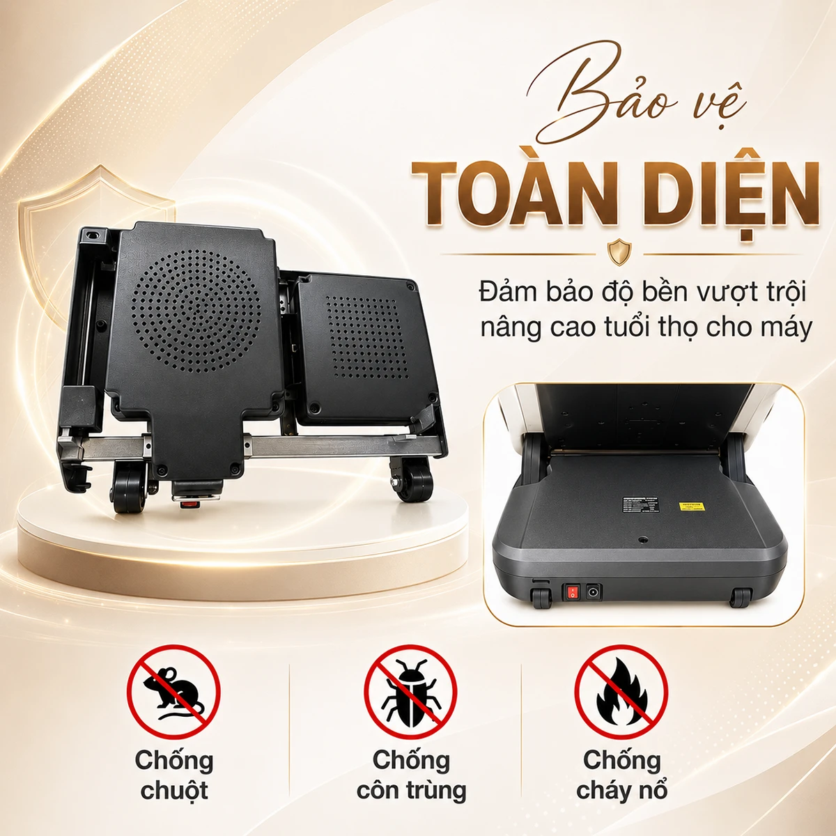 Chống chuột ở ghế massage JP-5000 GOLD