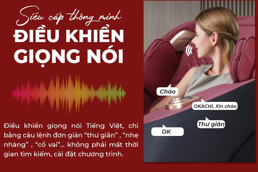 Ghế massage OKACHI 4D DELUXE JP-5000 (Đen Đỏ)