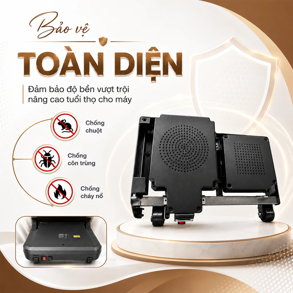 Chống chuột ghế massage OKACHI JP-5200 nâu