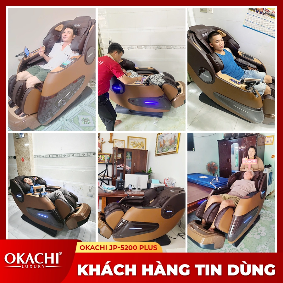 khách hàng sử dụng ghế massage