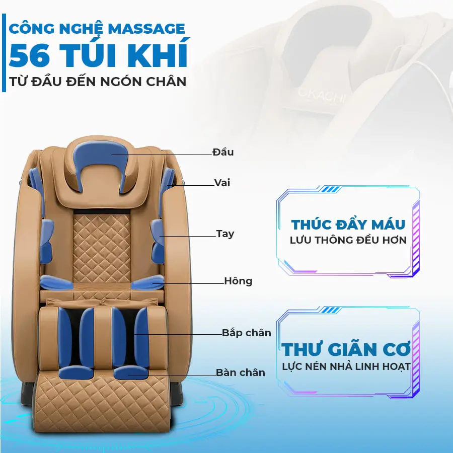 Ghế massage toàn thân OKACHI LUXURY Star JP-I10