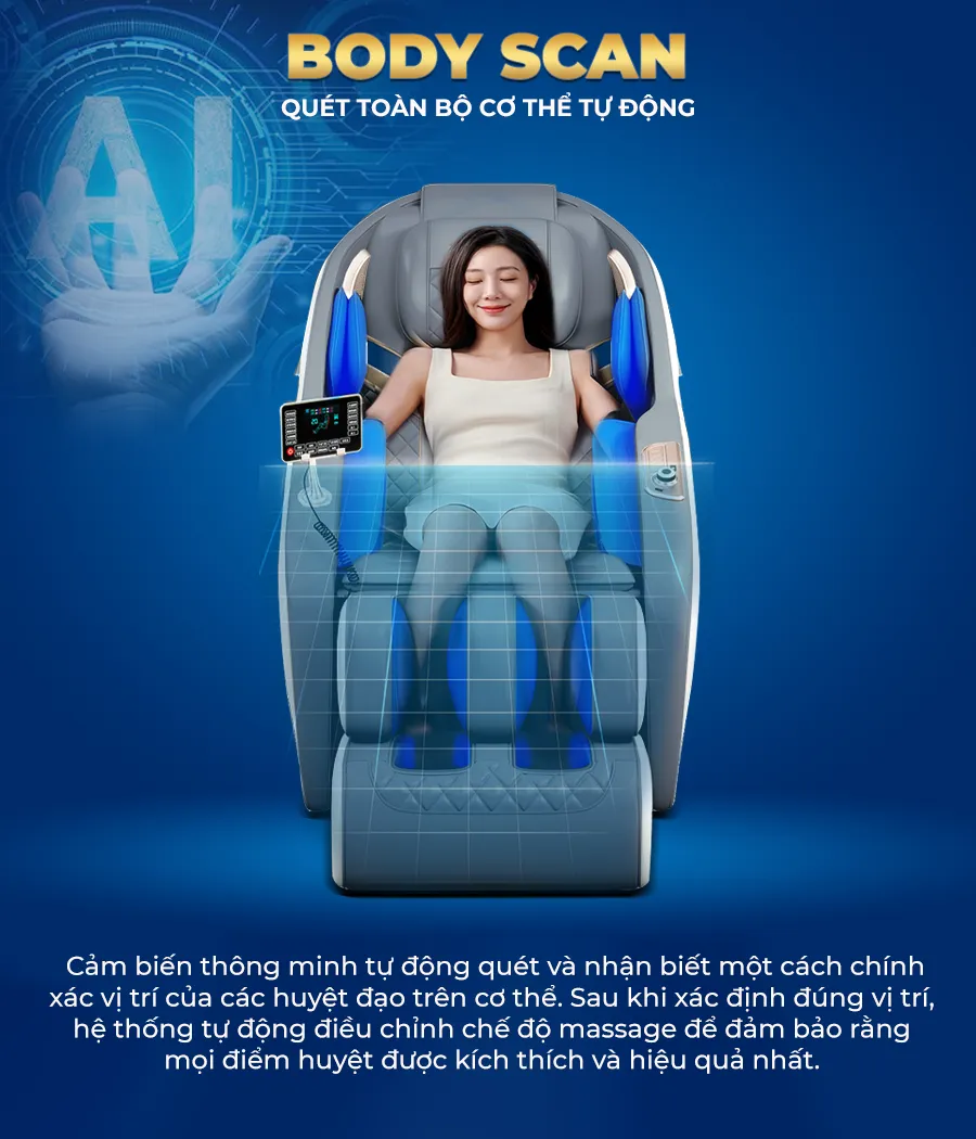 Ghế massage toàn thân OKACHI 4D JP-I50 (cao cấp)