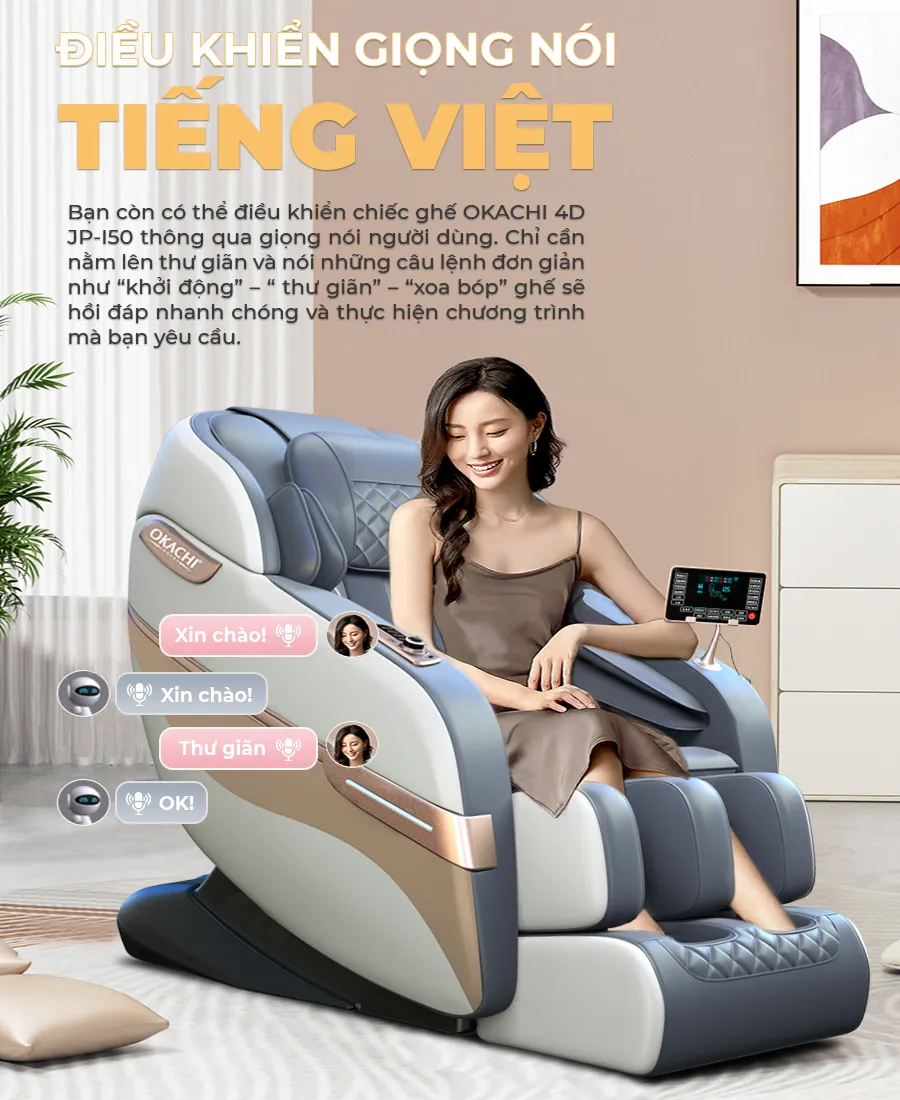 Ghế massage toàn thân OKACHI 4D JP-I50 (cao cấp)