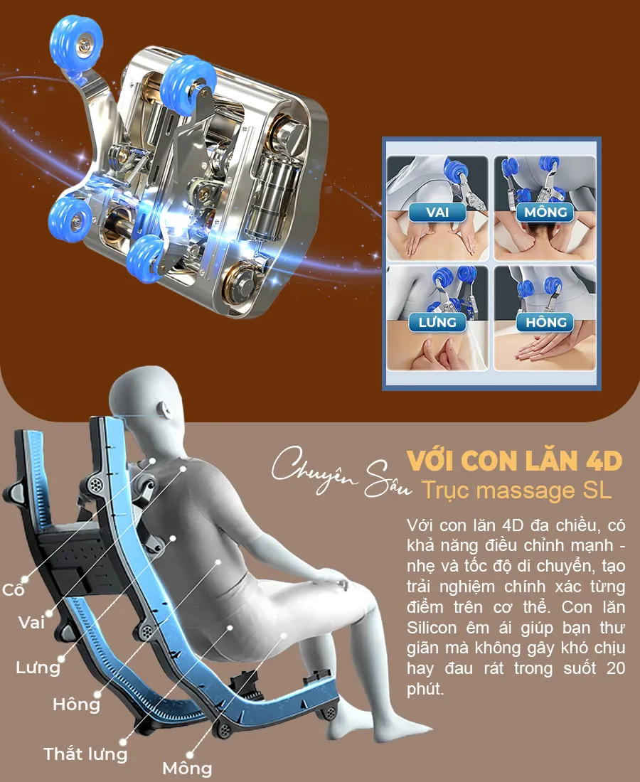 Ghế massage toàn thân OKACHI 4D JP-I50 (cao cấp)