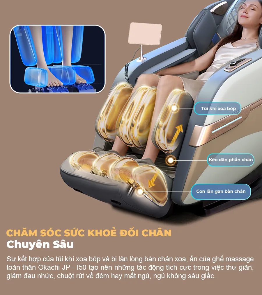 Ghế massage toàn thân OKACHI 4D JP-I50 (cao cấp)